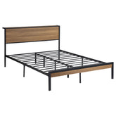 Ricky Metal  Panel Bed Light Oak
